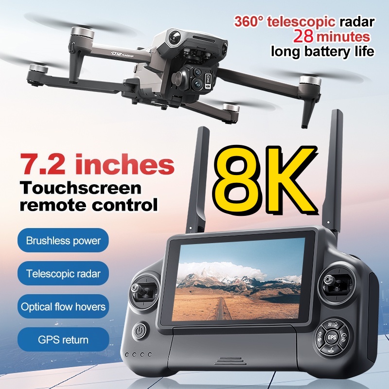 Drone Lidar - Drone RC Quadricóptero 8K com Gimbal