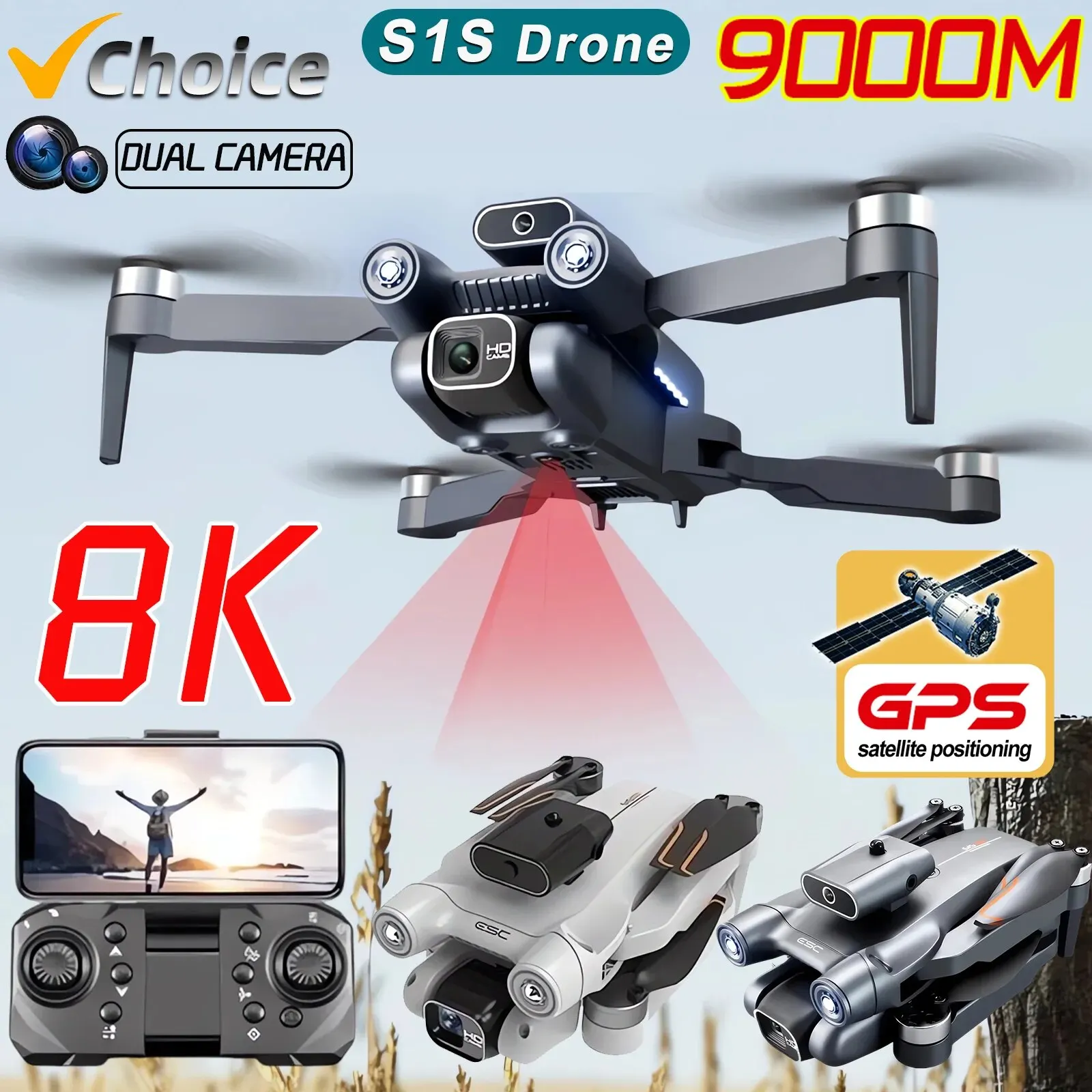 Drone Multispectral - Profissional Brushless Motor Drone, GPS Drone,