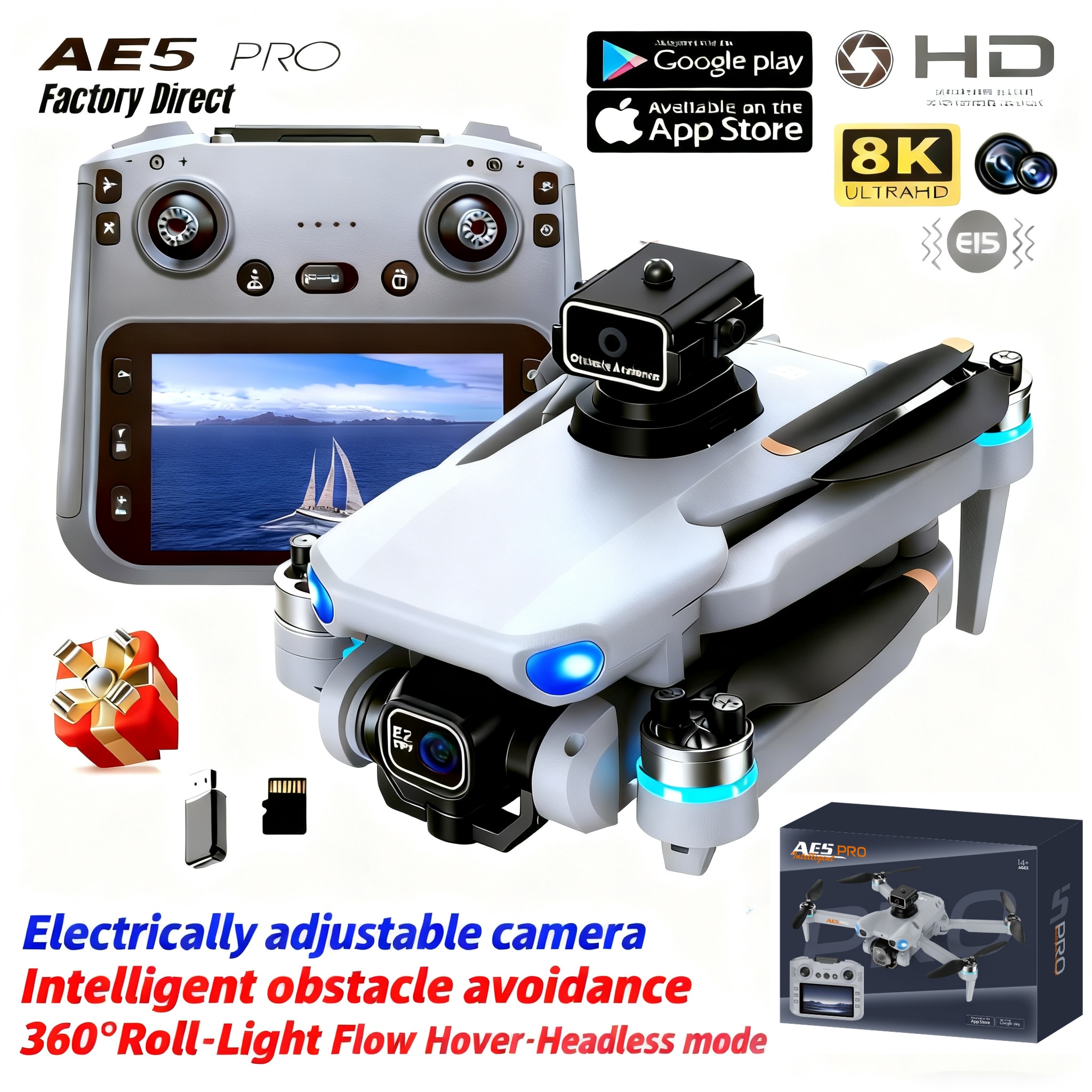 Drone Multispectral - 2026 Novo AE5 Pro Drone 8K