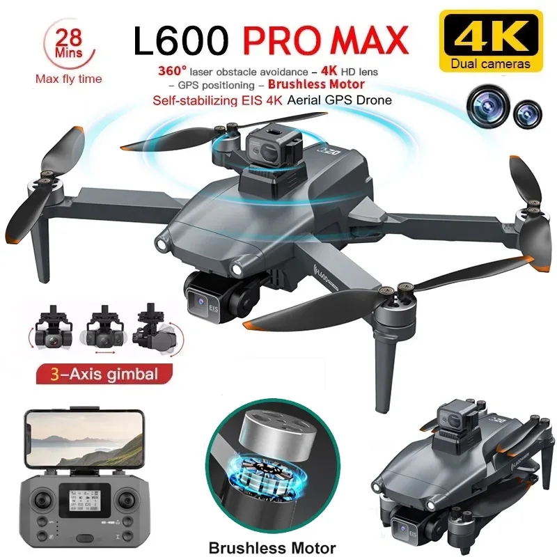 Drone Cinematic - L600 pro max gps drone profissional