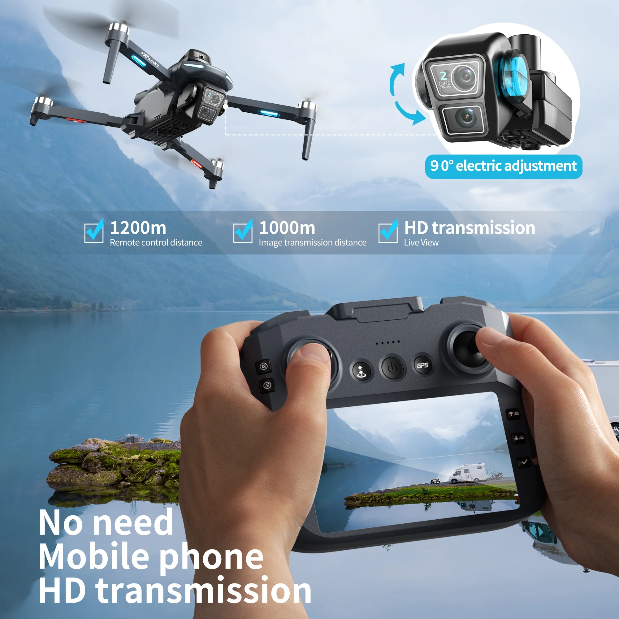 Drone Profissional Lenovo XT60 - Drone Multispectral avaliação e preço