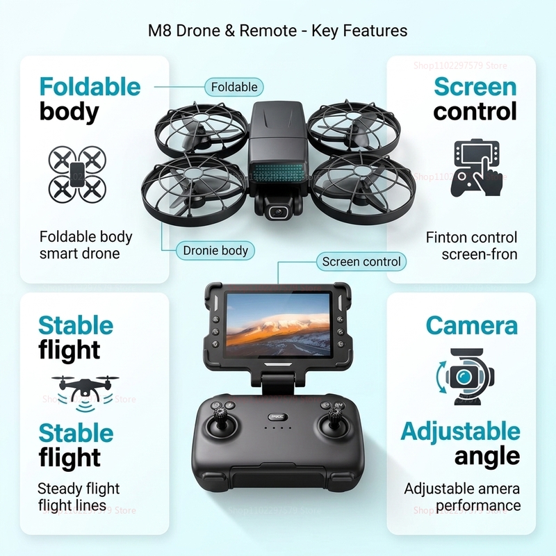 Novos Drones M8 GPS 8K Profiss - Drone Multispectral avaliação e preço