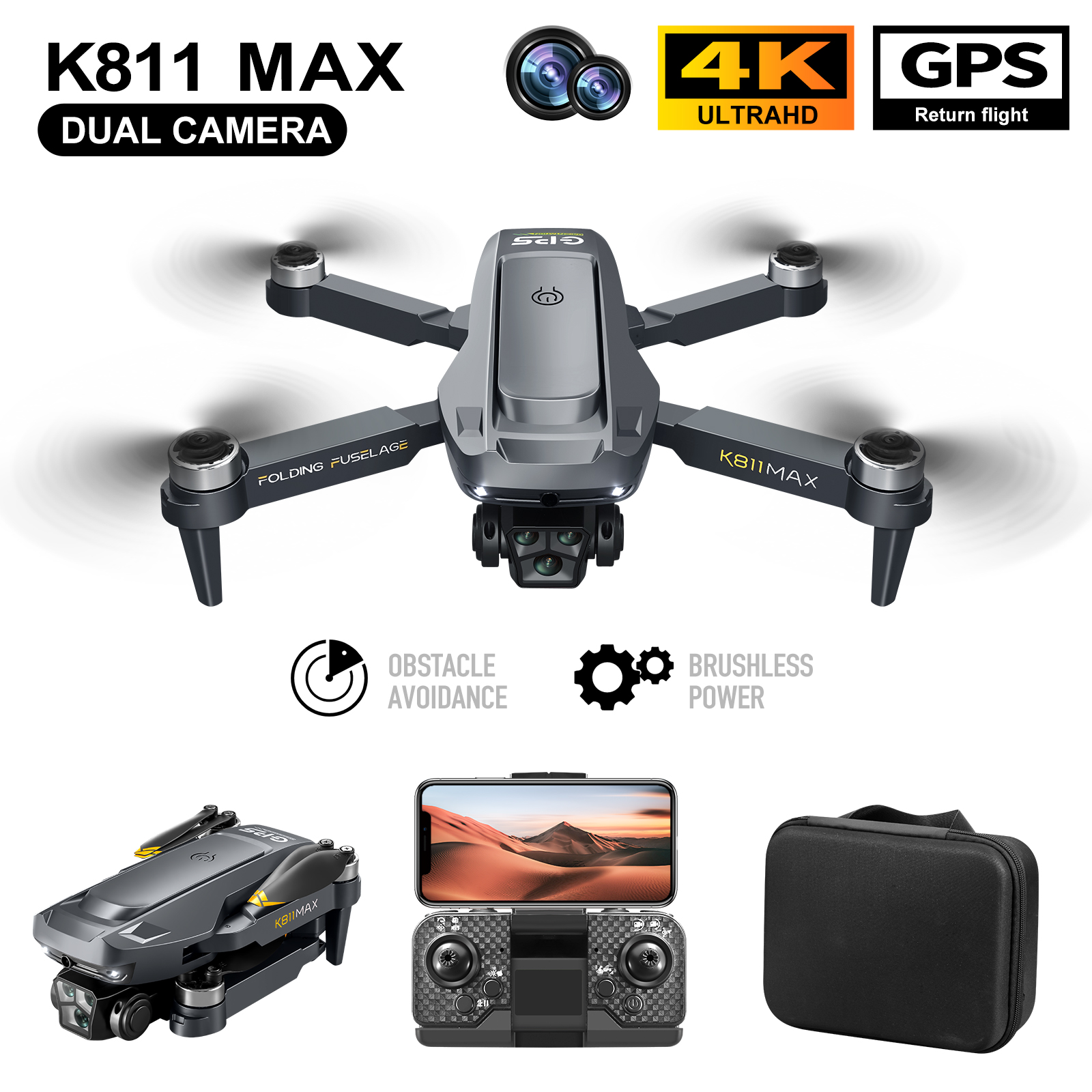 Drone quadricóptero K811MAX: s - Drone Cinematic avaliação e preço